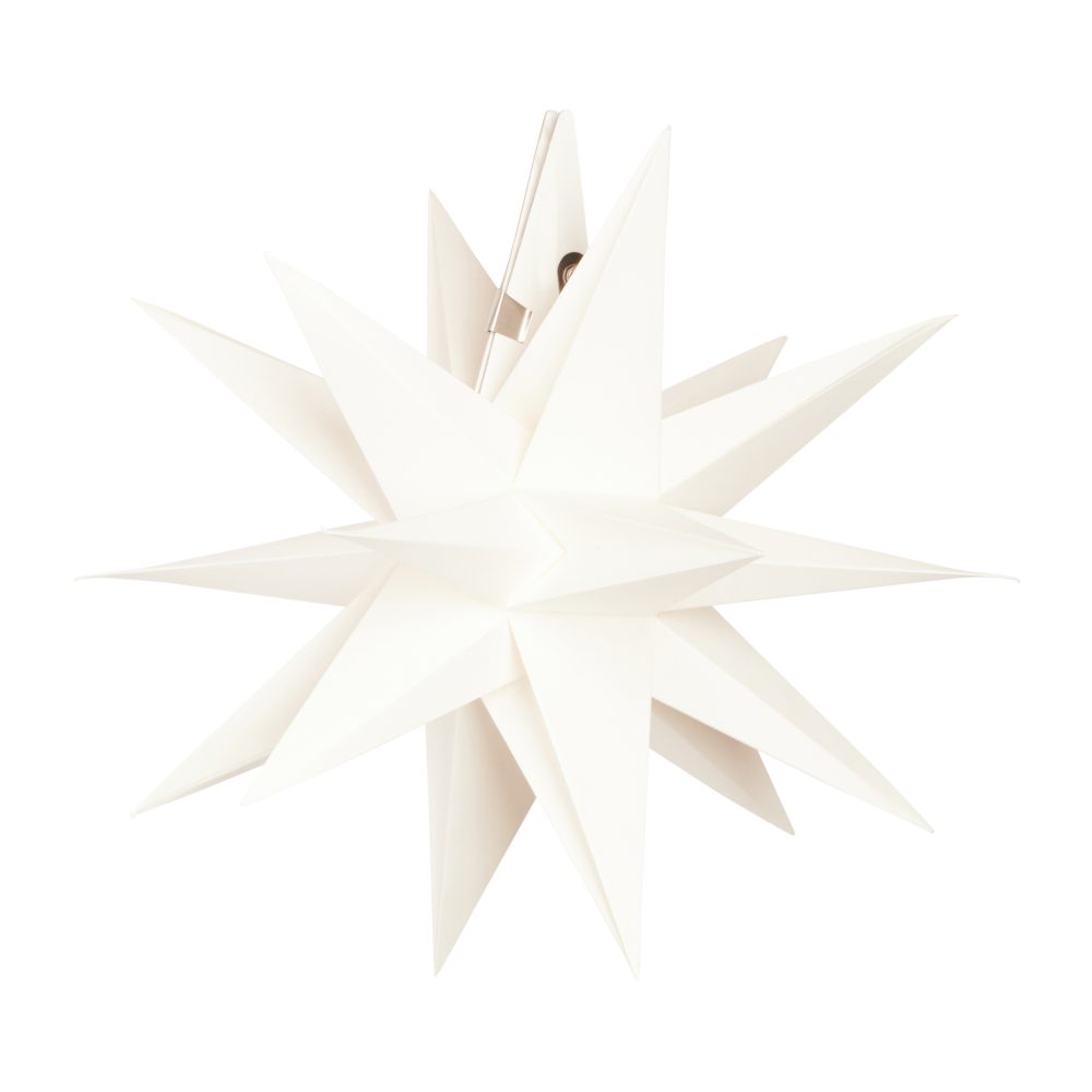 Sputnik adventsstjärna Ø30 cm, Vit