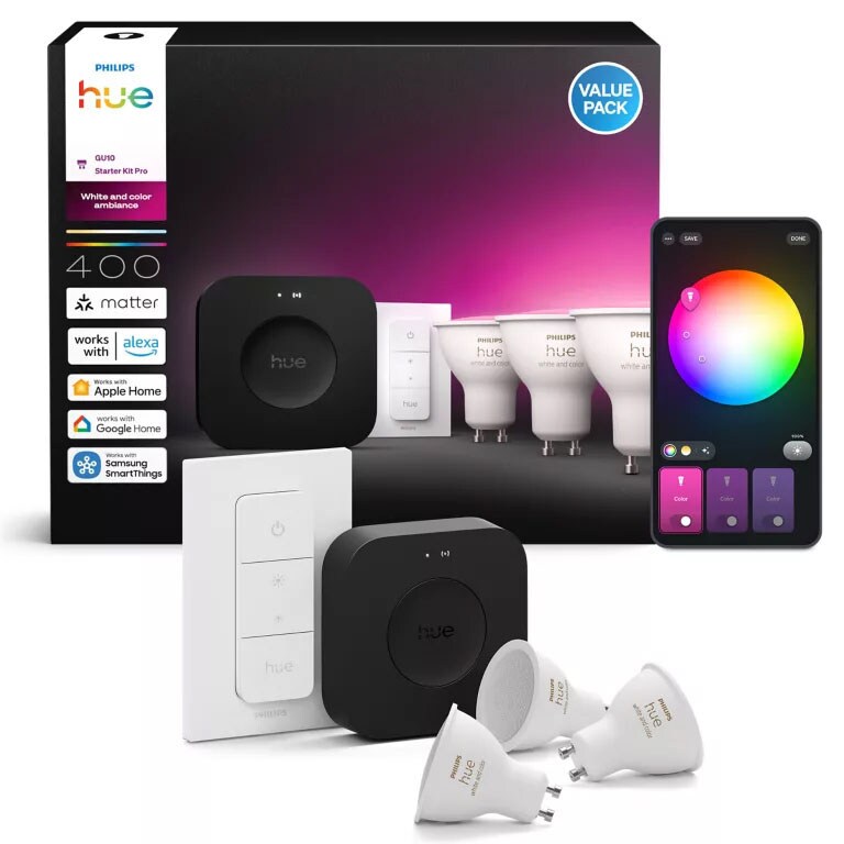 Kjøp Philips Hue LED-lyskit pro HUE, WCA, GU10, 4,2W