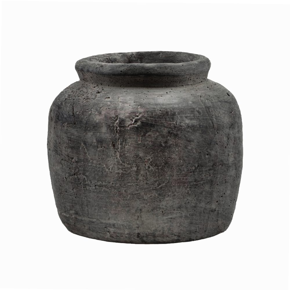 Rustik kruka lergods, h18 cm Ø19 cm