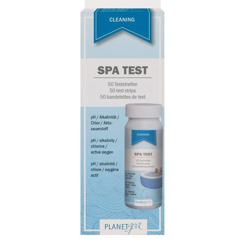 Planet Spa 502010807PS Teststicka pH/klor/O2/alkalinitet, 50-pack