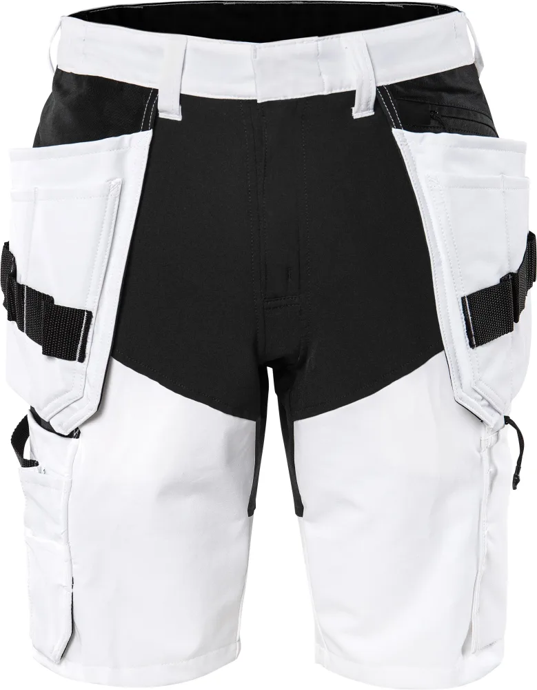 Fristads 2762 LWS Hantverkarshorts vit/svart C62