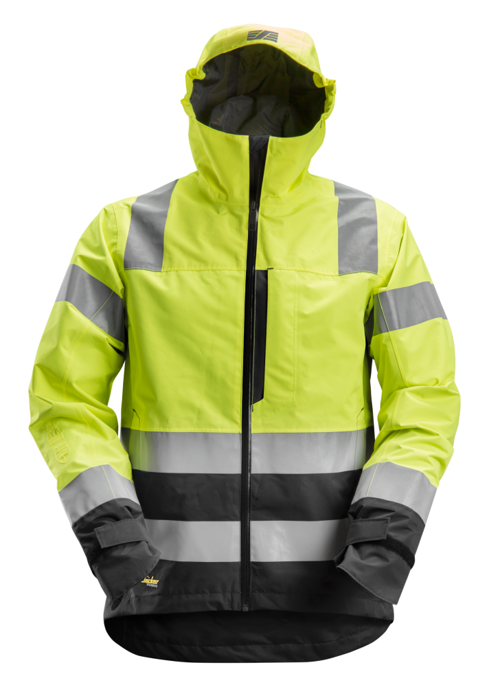SKALJACKA SNICKERS WORKWEAR VATTENTÄT KL 3, VARSELGUL/SVART STL XXL