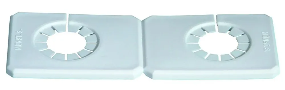Purus Duo-Täck Täckbricka för dubbla rör, delbar, vit För rör dy. 15-22 mm - Bild 2