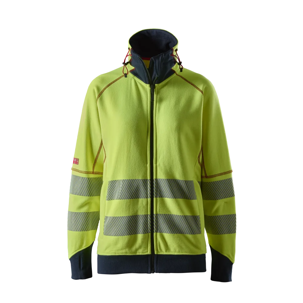 Snickers Workwear ProtecWork 2367 Varseltröja varsel, gul/marinblå, dam, klass 3, flamskydd S