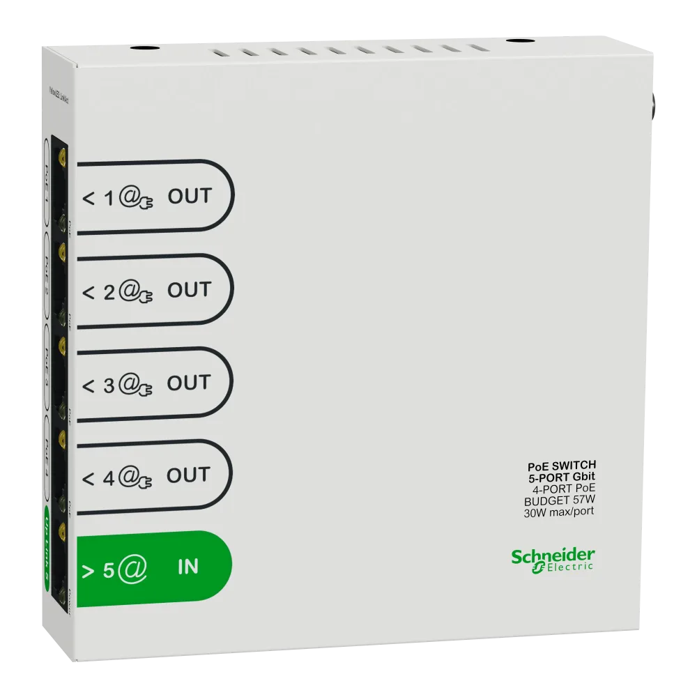Schneider Electric R9H5SWP57 Switch 4-portars PoE+, Resi9