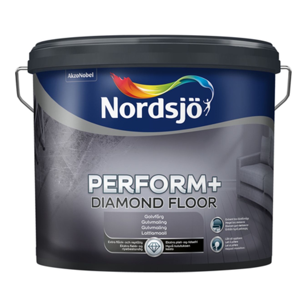 Golvfärg Perform+ Diamond 1L Vit Nordsjö