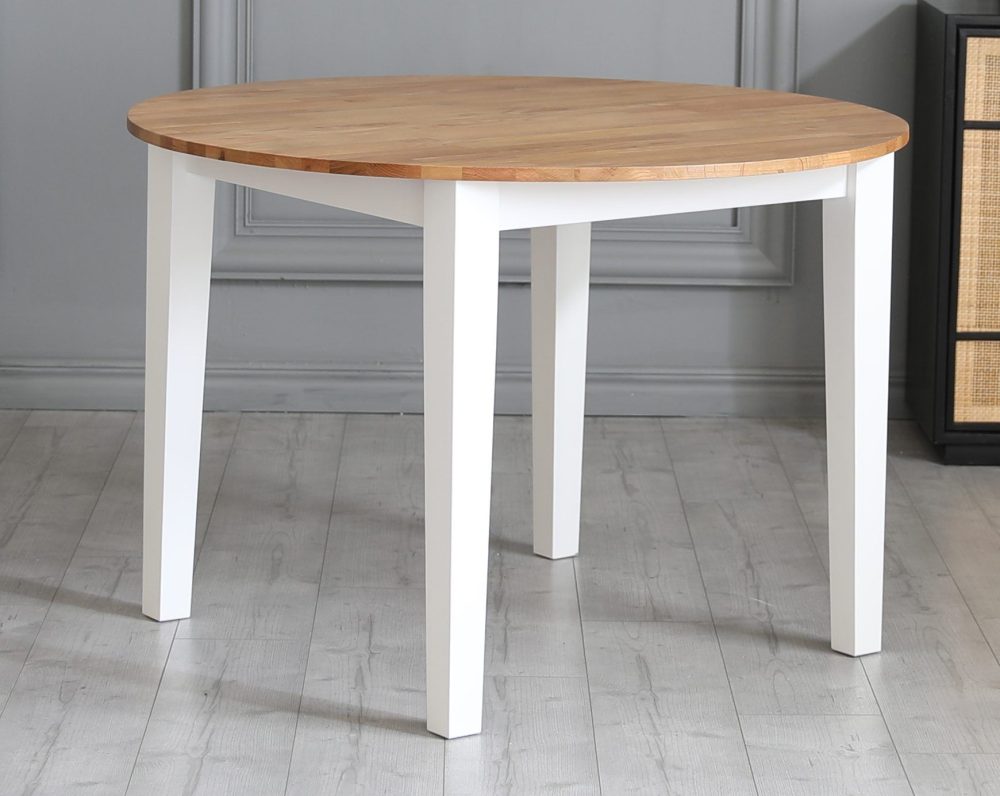 Matbord Ø110 cm ek vit