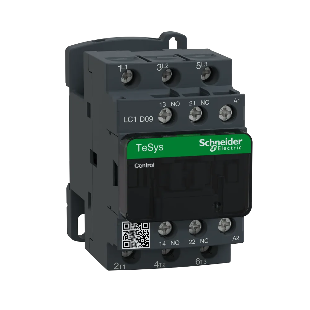 Schneider Electric LC1D12E7 Kontaktor 9-38A LC1D, AC spole 12A, 5.5 kW, 48V AC