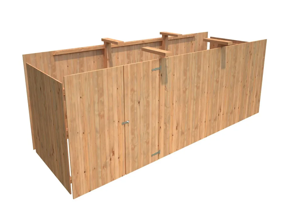Palmako 102786 Förråd inv. 10,9 m², till Karl 101038, brun, impr.