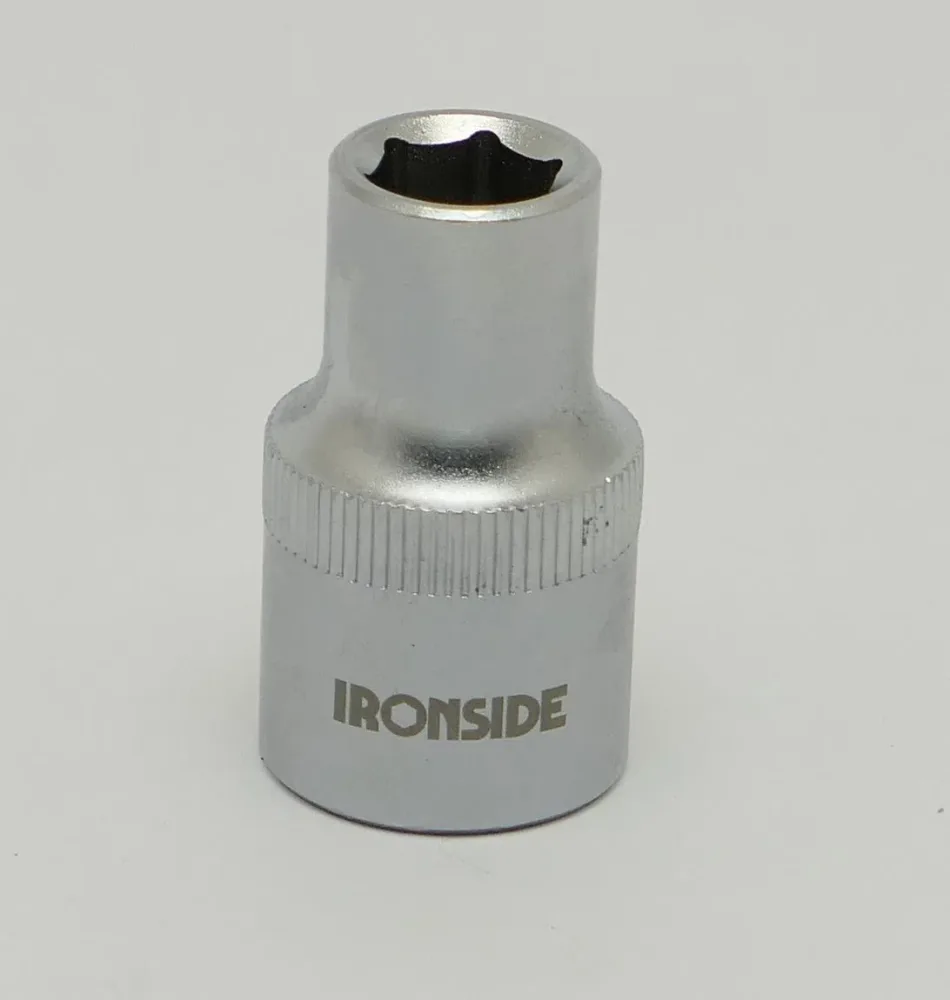Ironside 102565 Hylsa 1/2", flank drive, sexkant Nyckelvidd: 12 mm