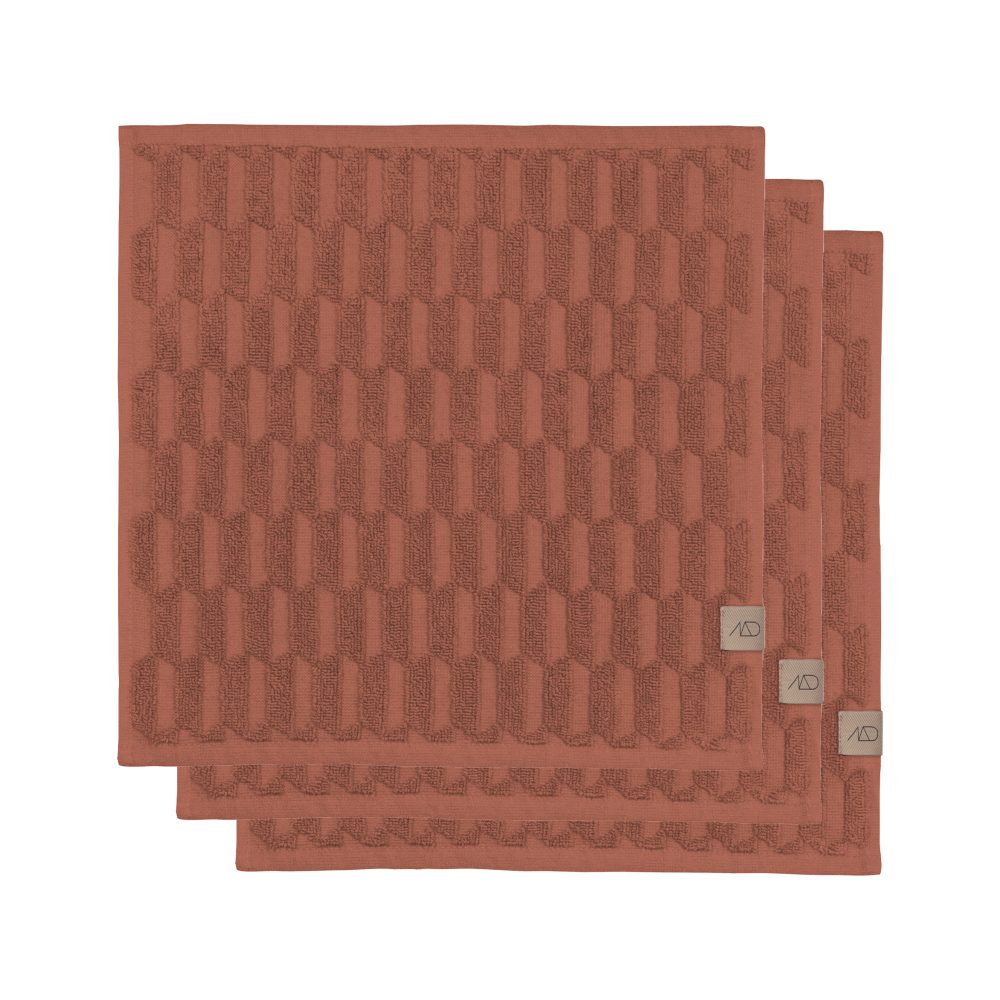 Geo handduk 30x30 cm 3-pack, Blush