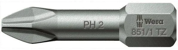 Wera 851/1 TZ Bits 25 mm, 1/4" sexkantfäste Storlek 3