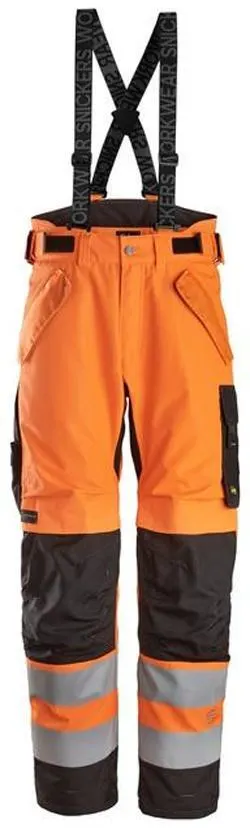 Snickers Workwear 6630-5504 Arbetsbyxa varsel, orange/svart S