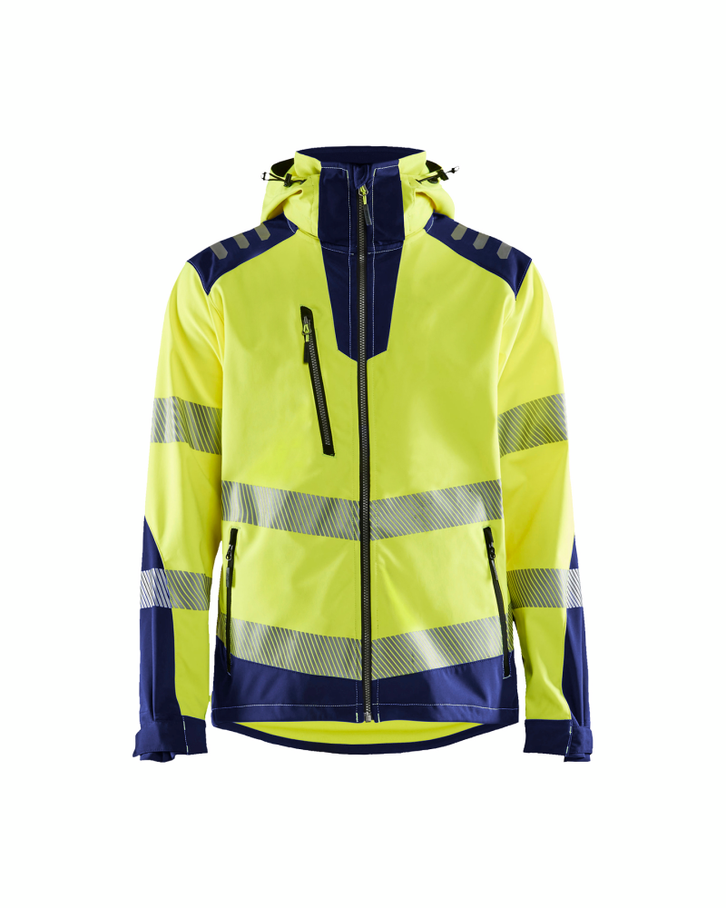 SOFTSHELLJACKA 4491 2513 VARSEL YELLOW/NAVY BLUE M