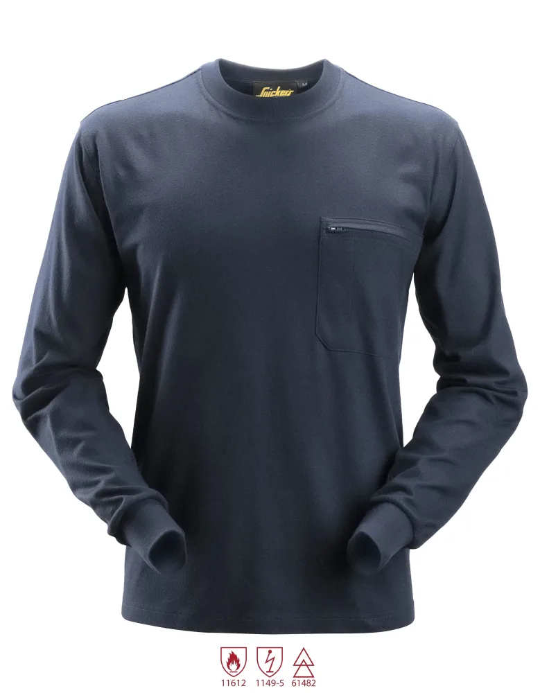 Snickers Workwear 2460 ProtecWork T-shirt marinblå, långärmad 4XL