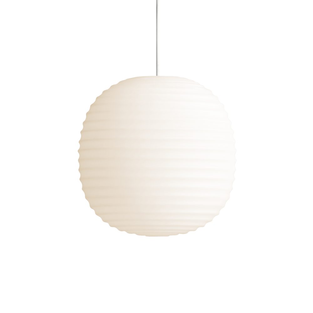 Lantern pendel small, Frosted white opal glass