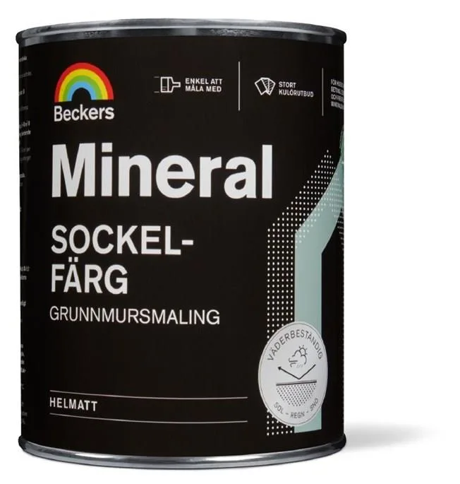 Beckers Mineral Sockelfärg helmatt Naturgrå