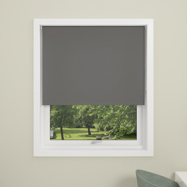 RULLGARDIN DEBEL UNI MÖRKL. GR Å 120X175
