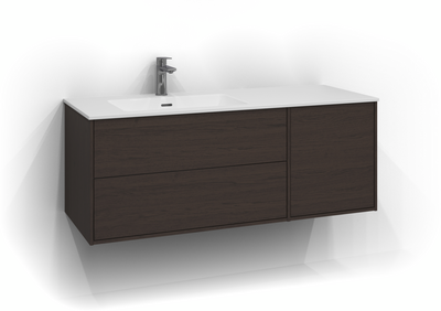 TVÄTTSTÄLLSSKÅP SVEDBERGS EPOS PLAN BRUN ASK 2+1L ÖPPEN 120X45,3X45CM VÄ