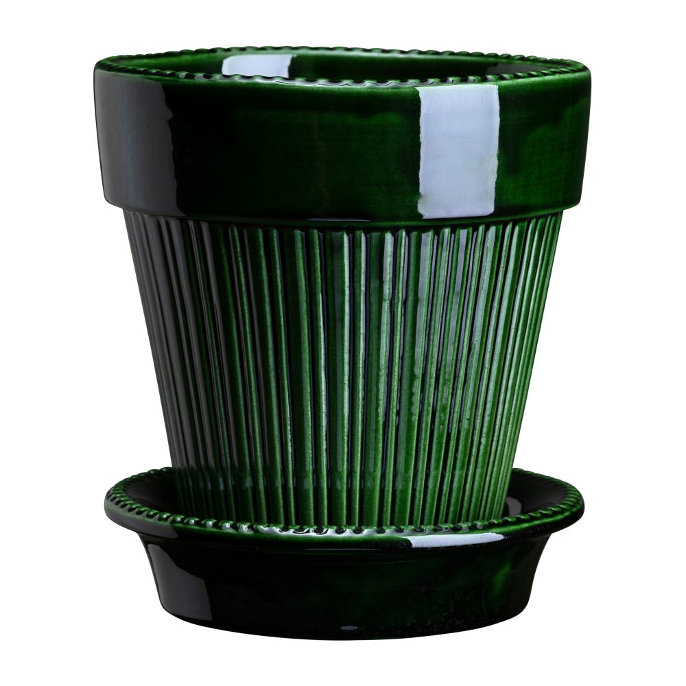 Simona kruka glaserad Ø18 cm, Green