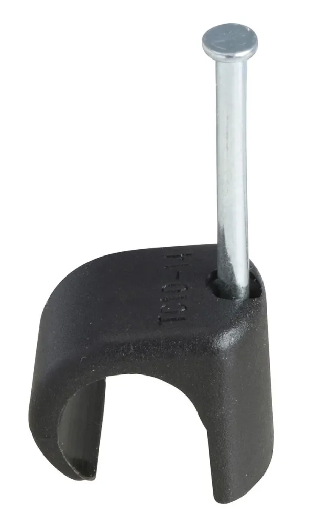 Schneider Electric TC 2032043 Spikclips för rund kabel, 7-10 mm, 100-pack 25 mm längd, svart - Bild 2