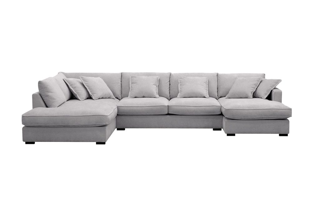 Rossita Lyx 5-sits Vänstervänd U-formad Extra djup Soffa med Divan och Schäslong i Chenille