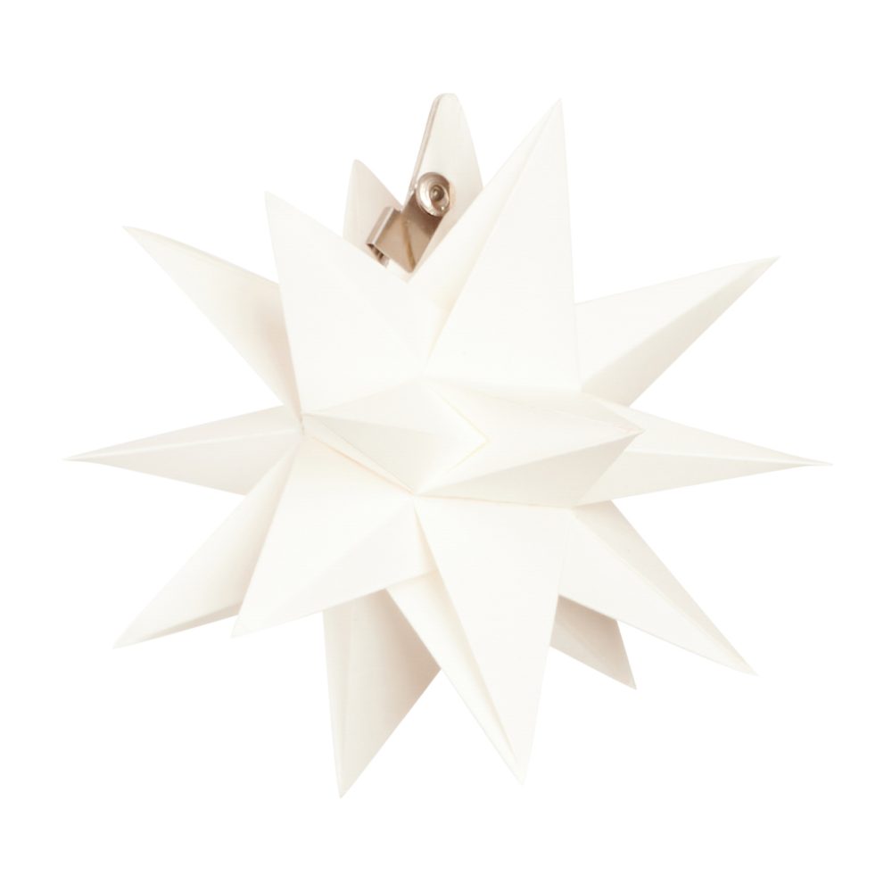 Sputnik adventsstjärna Ø15 cm, Vit
