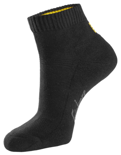 BOMULLSSTRUMPOR SNICKERS WORKWEAR LÅG 37-40 3P, SVART