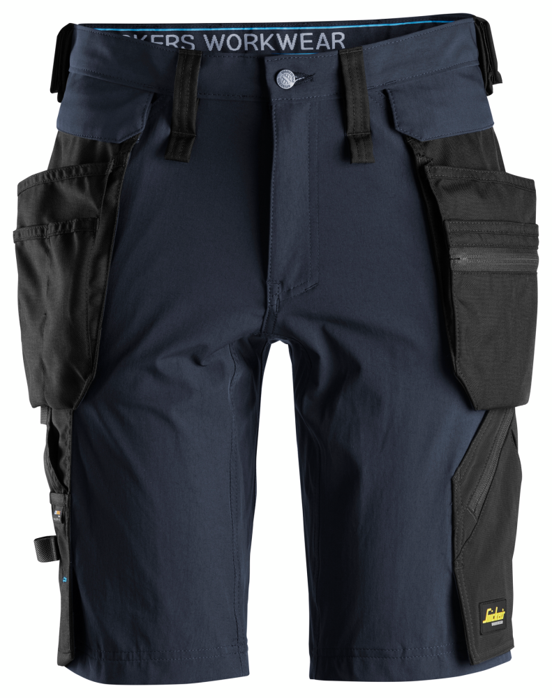 SHORTS SNICKERS WORKWEAR 6108 AVTAGB HF LW 52, MARIN/SVART