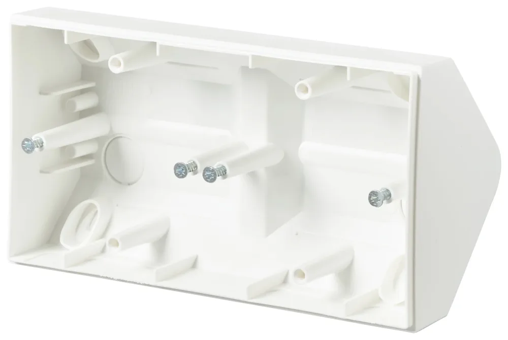 ABB 1722H-884 Hörnbox 2-fack, vit