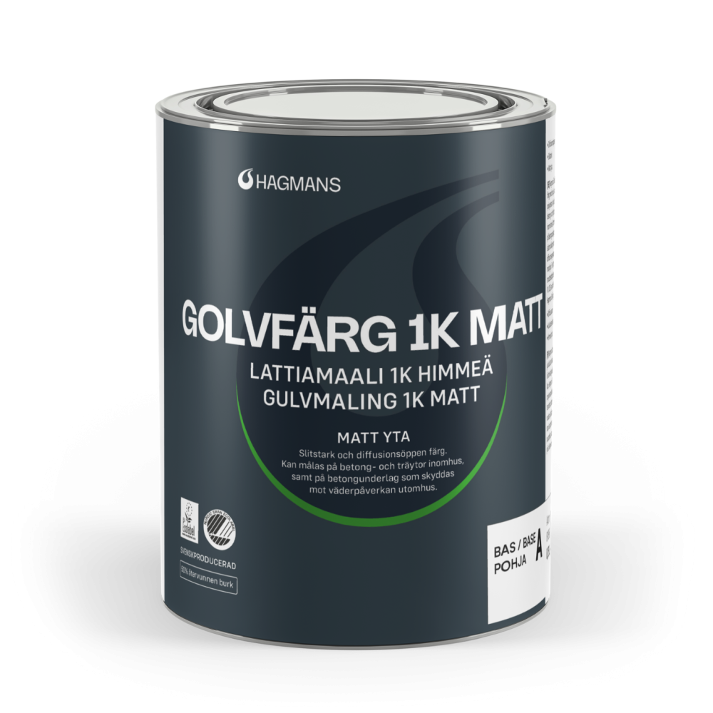 GOLVFÄRG HAGMANS 1K MATT BAS A 0,68L