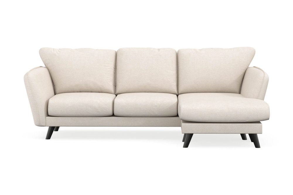 Trend Lyx 3-sits Högervänd L-formad Divansoffa i Tyg