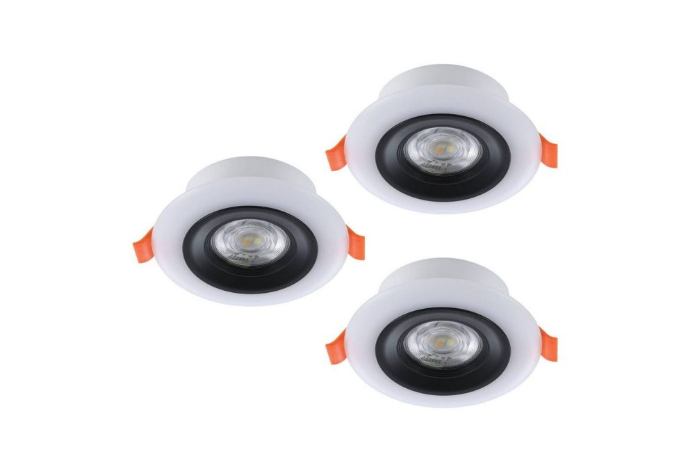 Infälld Lampa Eglo Calonge RGB 3 st Svart, Vit