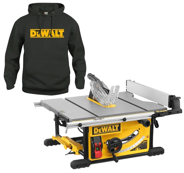 Dewalt DWE7492 Bordscirkelsåg tröja i storlek M ingår