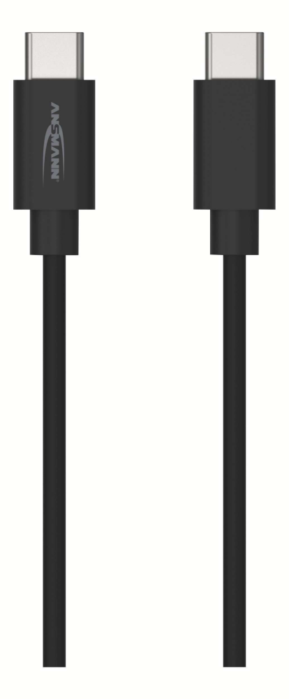 LADDKABEL ANSMANN USB C USB C SVART 1,2M