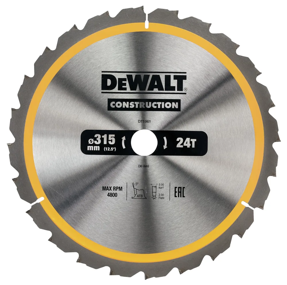 Dewalt DT1961-QZ Sågklinga 315 x 30 mm, 24T