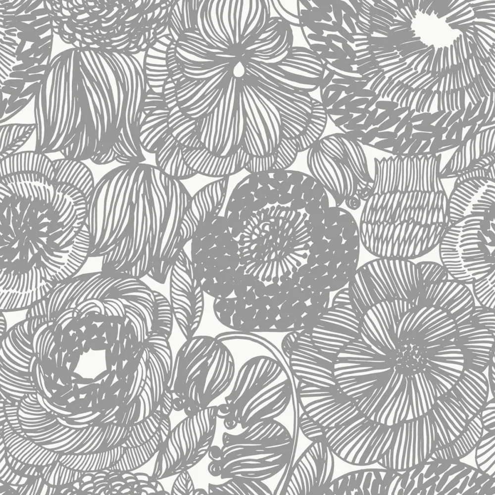 Marimekko 6 Kurjenpolvi 25183 Grå Tapet - Midbec | Stuvbutiken