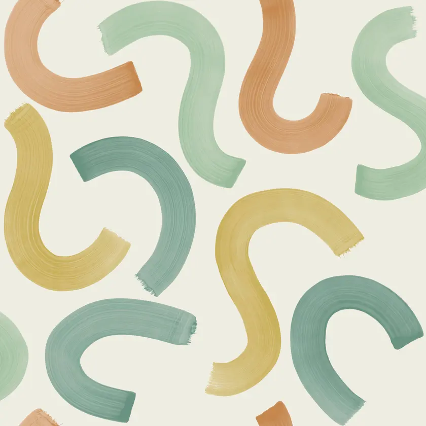 Intrade - Curly Confetti Teal / Ochre