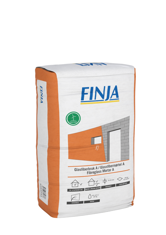 GLASFIBERBRUK A FINJA PUMPBAR 0-3MM 25KG