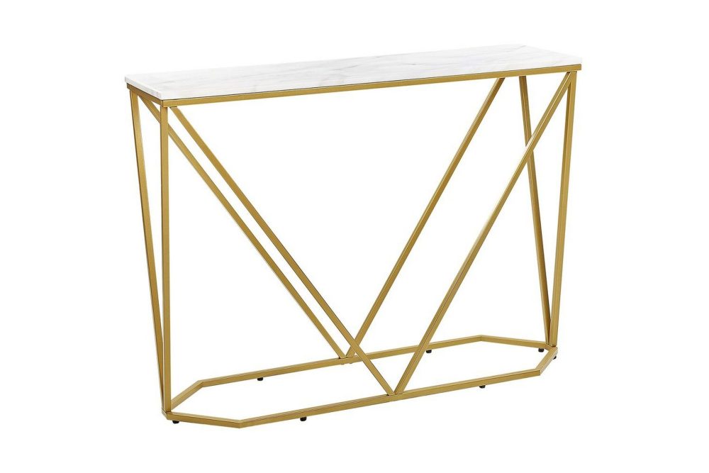 Konsolbord Hazen Vitt, guld