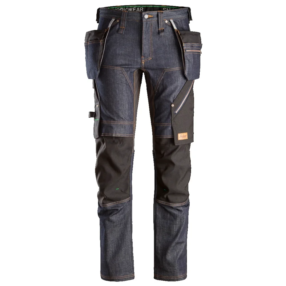 Snickers Workwear 6955 FlexiWork Arbetsbyxa denim/svart 100