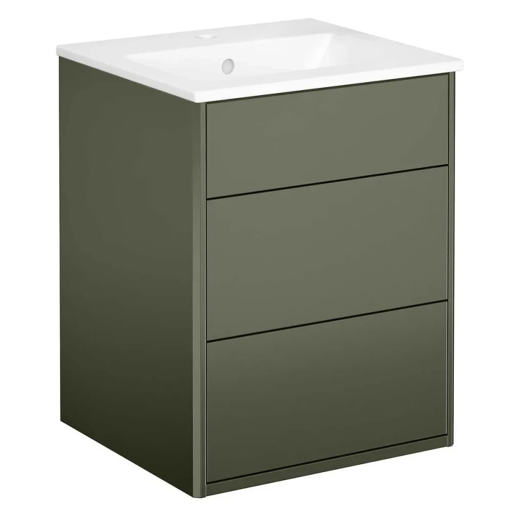 Gustavsberg Graphic Kommod grön, 45 cm Med tvättställ - Bild 2