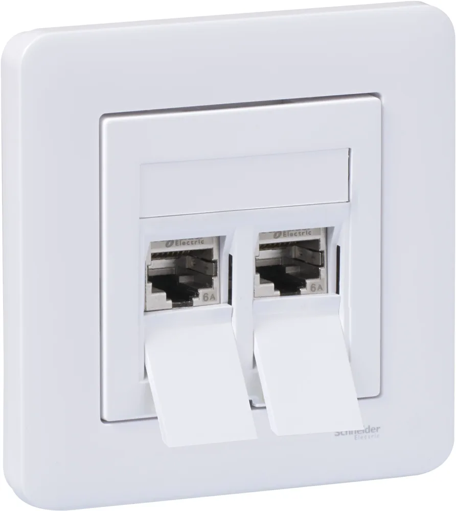 Schneider Electric WDE002437 Modularuttag med heltäckplatta Rak