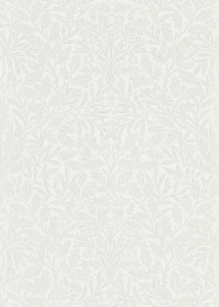 Morris & Co - Pure Acorn Chalk/Silver Morris Pure Wallpapers