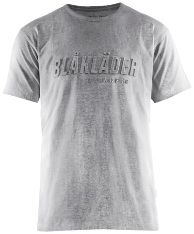 T-SHIRT BLÅKLÄDER 3531 1043 3D, GRÅMELERAD M