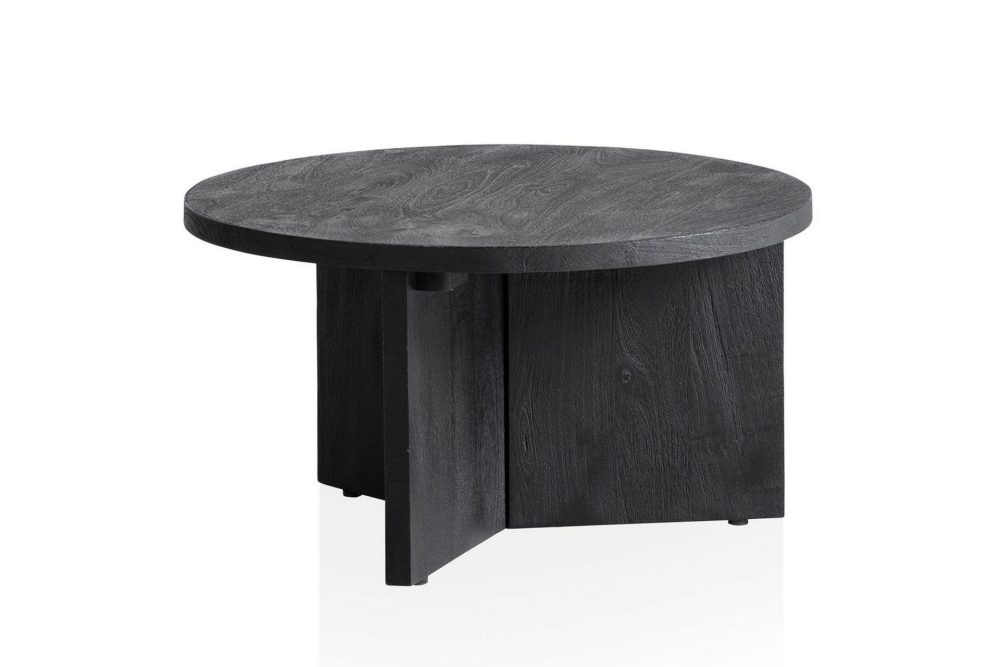 Soffbord Wohnling Massivt trä rund 60 cm klassisk bas lantligt