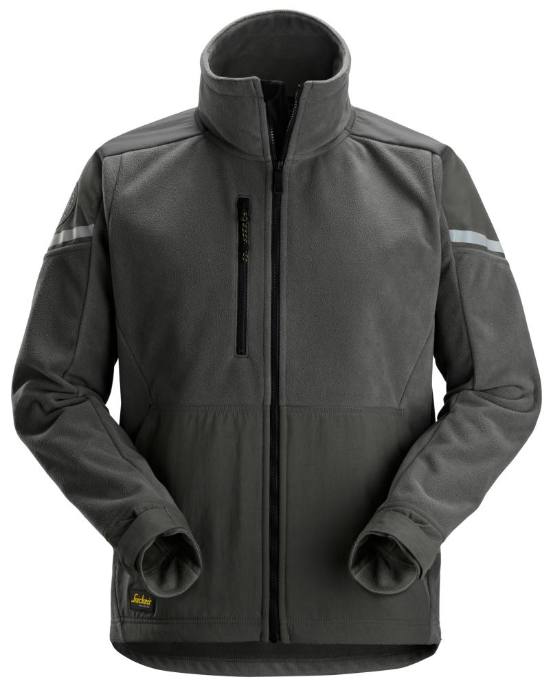 FLEECEJACKA SNICKERS WORKWEAR WINDBLOCKER, STÅLGRÅ/MÖRKGRÅ STL XS