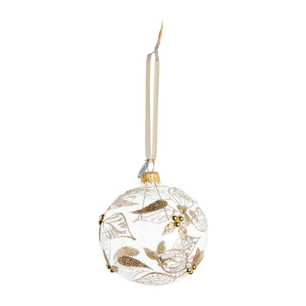 Cadelia julkula löv Ø8 cm, clear-light gold