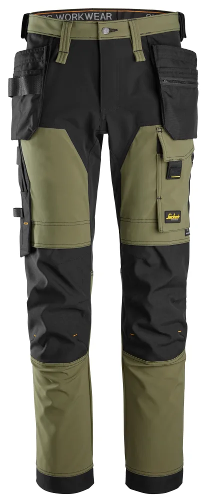 Snickers Workwear 6275-3104 Arbetsbyxa khakigrön/svart 96