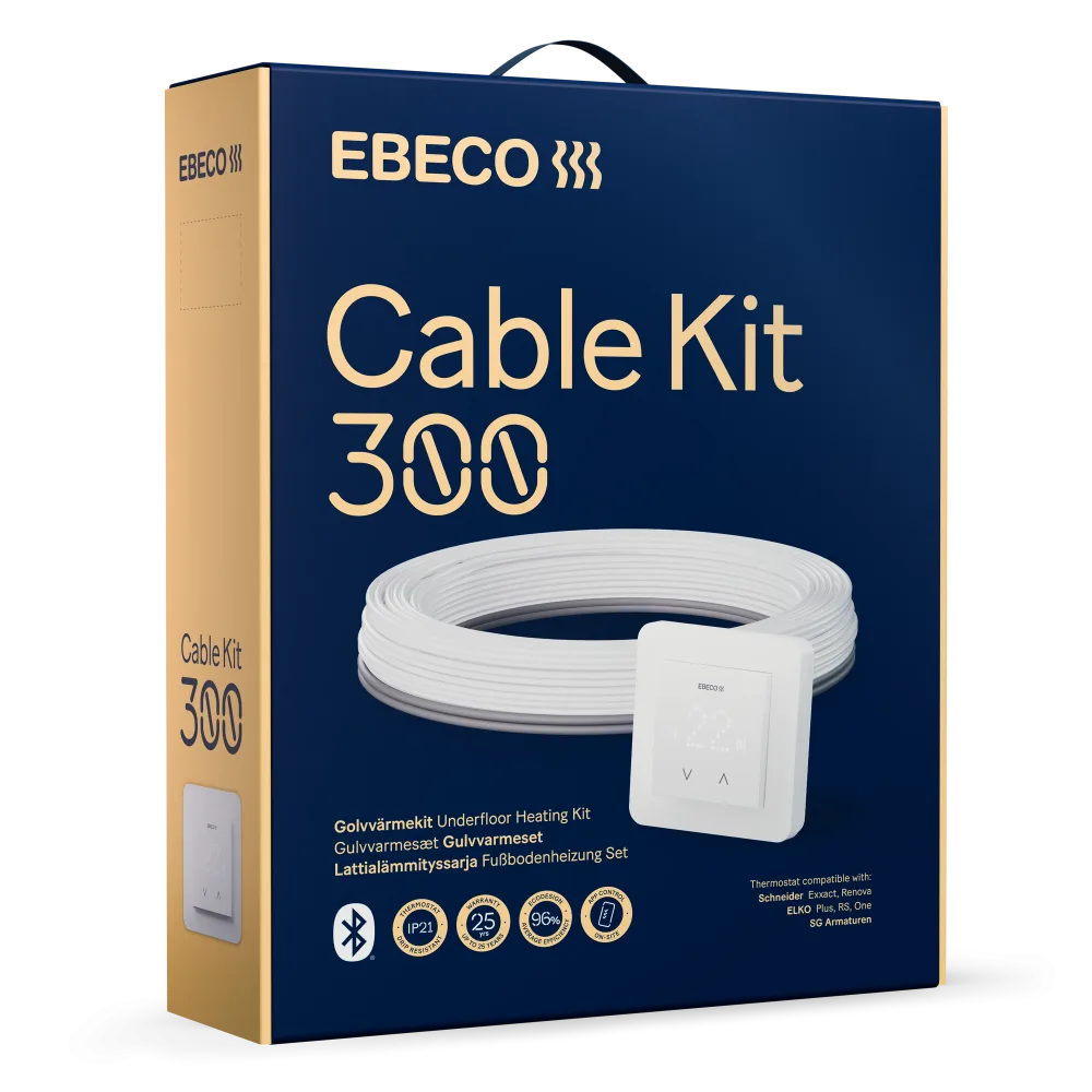 Ebeco Cable Kit 300 Golvvärmekit med värmekabel och termostat 43 m, 470 W - Bild 2